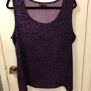 3/$10 JMS Blouse Purple w/multi circle design
